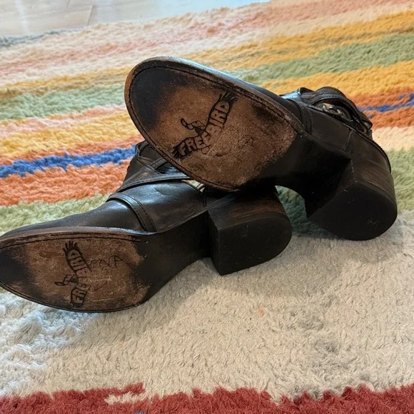 Freebird by Steven Black Leather Stair Ankle Boots - Picture 5 of 6